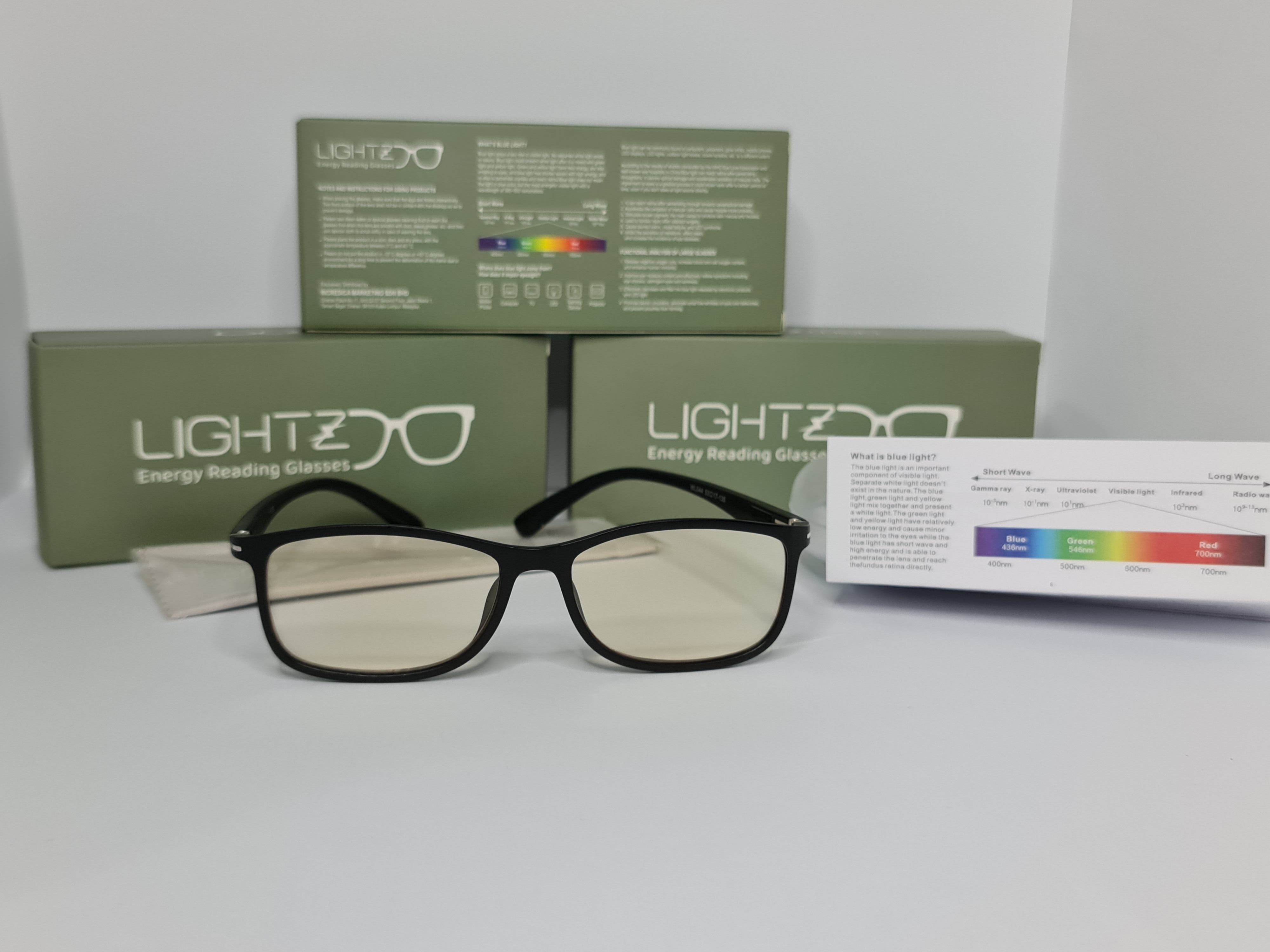 Lightz - Presbyopia Energy Reading Glasses - WL044 - Matte Black